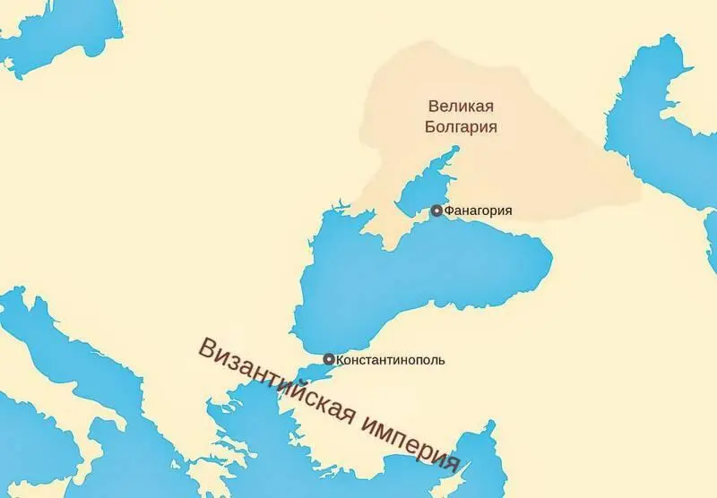 Фанагория на карте Великой Болгарии в VII в Раскопки в Фанагории 2008 г - фото 10