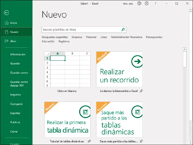 Crear nuevo libro en blanco desde la ficha Archivo También se puede añadir la - фото 73