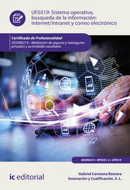 Gabriel Carmona Romera Sistema operativo, búsqueda de información: Internet/Intranet y correo electrónico. ADGN0210 обложка книги