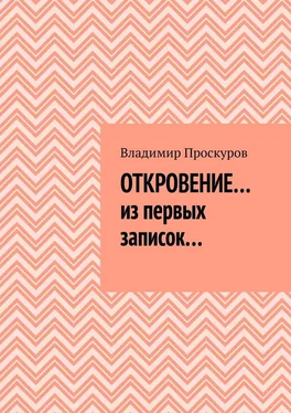 Владимир Проскуров ОТКРОВЕНИЕ… из первых записок… обложка книги