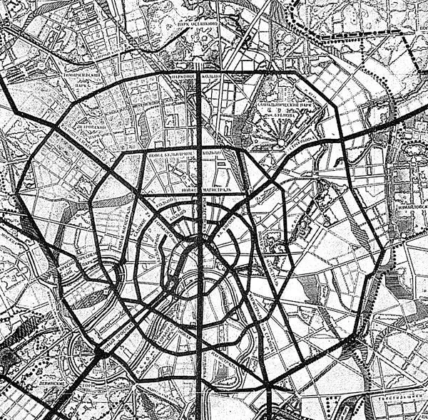 Схема планировки Москвы 1935 г Исследователь архитектуры ИС Чередина в - фото 49