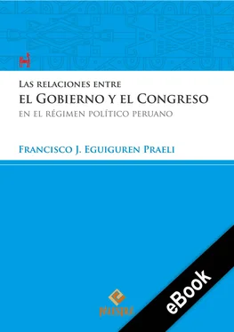 Francisco Eguiguren Las relaciones entre el Gobierno y el Congreso en el régimen político peruano обложка книги