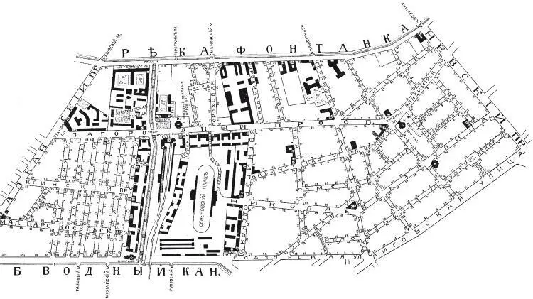 Московская часть План 1912 г Со второй половины XVIII в Загородный - фото 2
