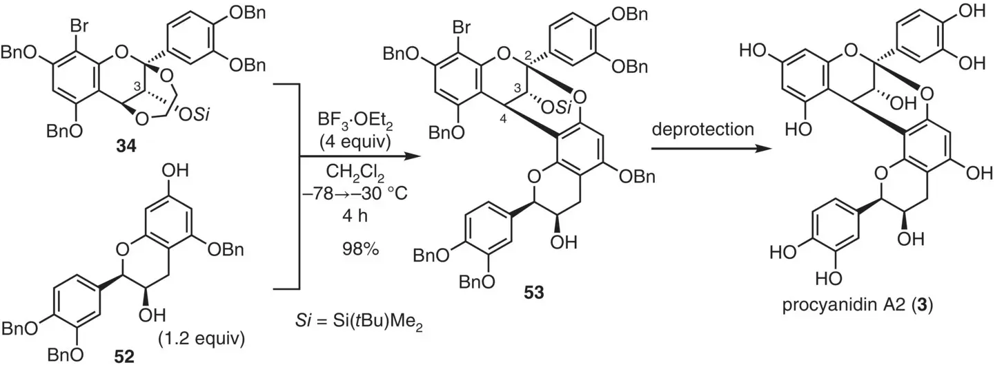 Figure 224 Total synthesis of procyanidin A2 via flavan annulation More - фото 87