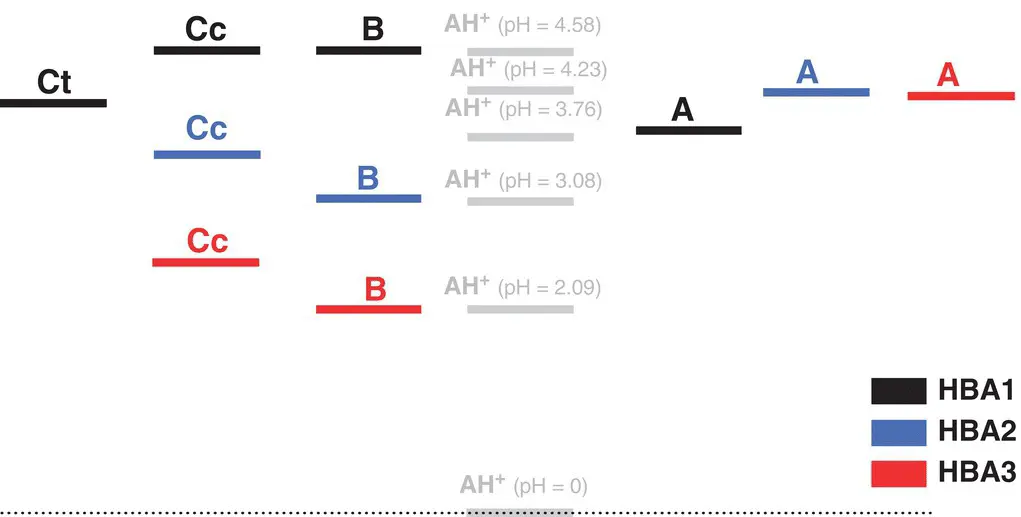 Scheme 18 Energy level diagrams of HBA 1black HBA 2blue and HBA 3red - фото 53