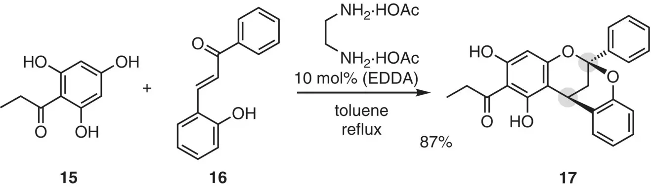 Figure 212 Cascade reaction of 2hydroxychalcones with a phloroglucinol - фото 75