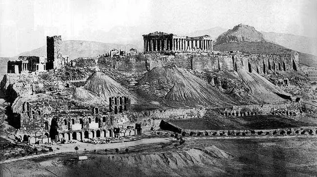 Рис 182 Редкая фотография Акрополя 1865 года Видны следы разрушений - фото 192