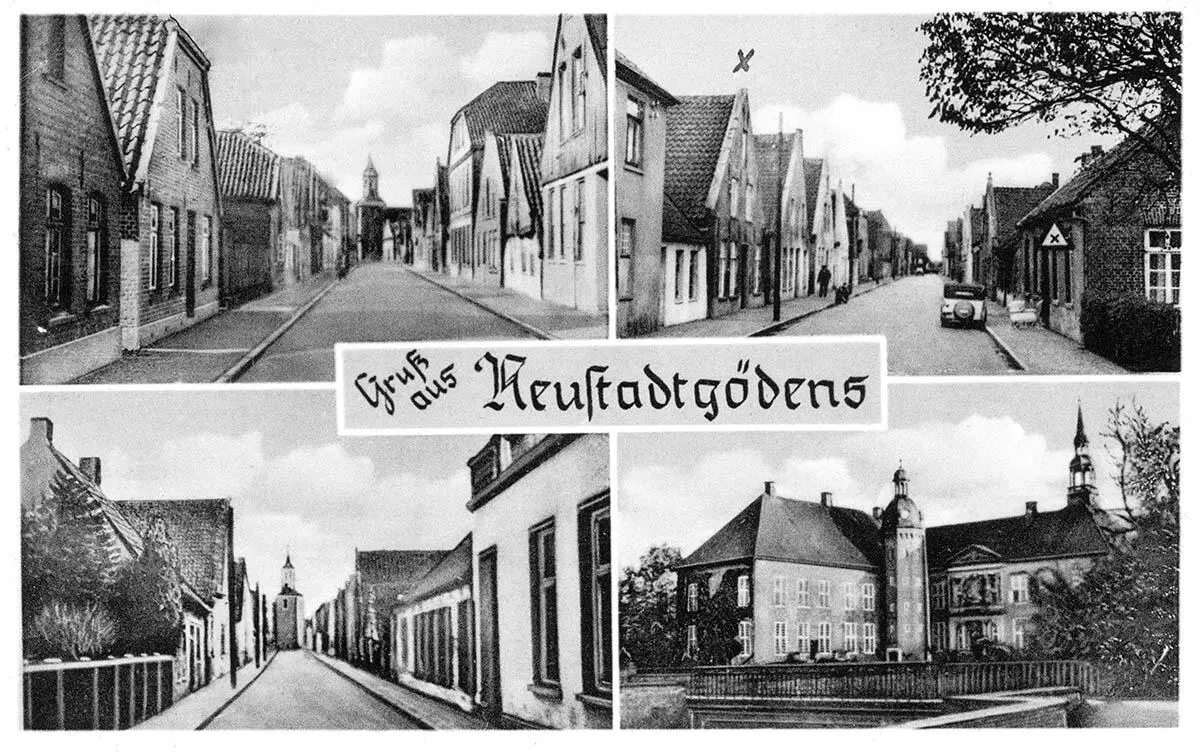 Postkarte von Neustadtgödens ca 1935 Das Geburtshaus von Robert de Taube ist - фото 4