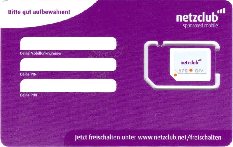 KombiSIMKarte mit Bedienungsanleitung Foto netzclub SIMKarte - фото 58