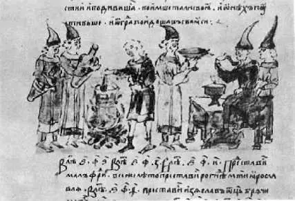 Миниатюры Радзивилловской летописи Бертинские анналы епископа Пруденция - фото 1