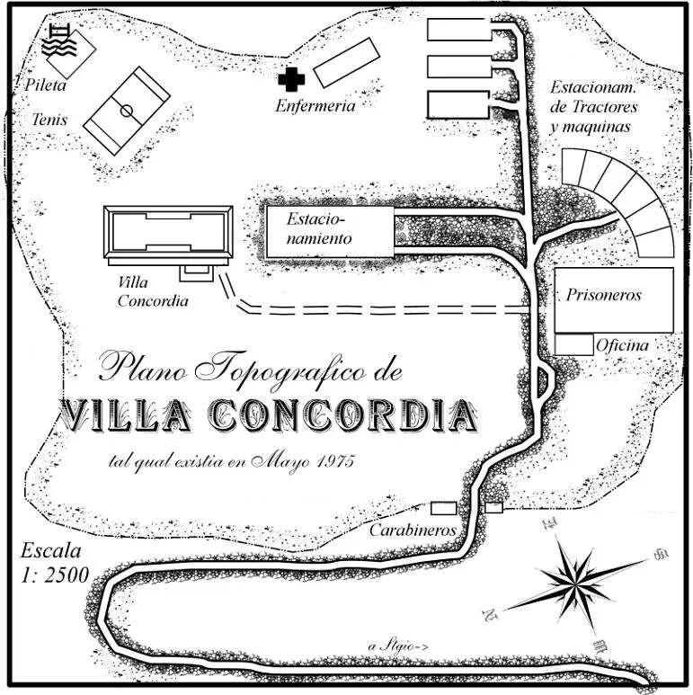 Skizze der Casa Concordia Lucía 06 November 1973 1 In der Universität - фото 2