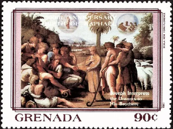 Язэп тлумачыць сны сваім братам Рафаэль Санці 14831520 Фрэска лоджыі - фото 163
