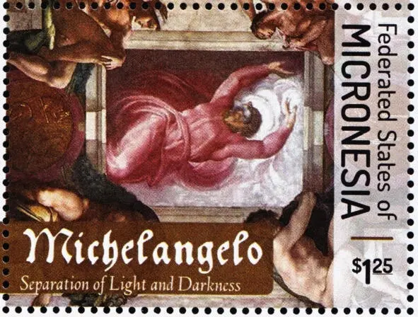Аддзяленьне сьвятла ад цемры Мікеланджэла 14751564 Фрагмэнт фрэскі - фото 10