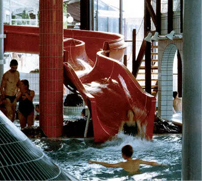 Landebecken einer Riesenrutsche Freizeitbad Atlantis Herzogenaurach 55 - фото 216