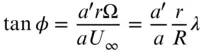 However from the velocity triangle at a blade element given by Eq 344 the - фото 220