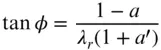 Equating the two above expressions for tan ϕ 350a - фото 221