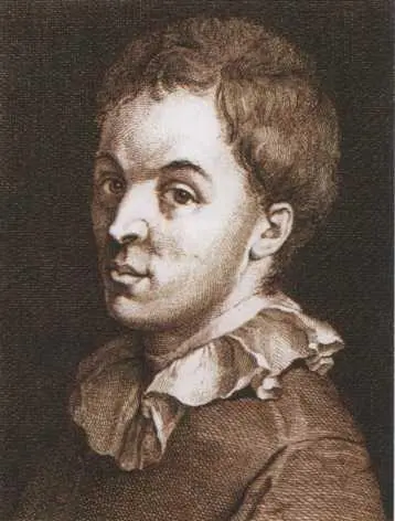Автопортрет Гравюра Л Крепи с утерянного оригинала Ватто 1727 Школа изящных - фото 2