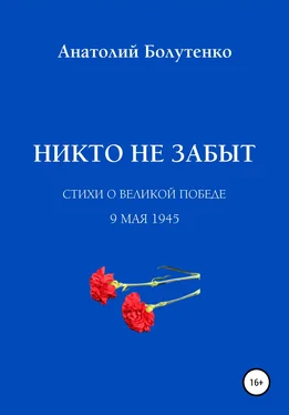 Анатолий Болутенко Никто не забыт обложка книги