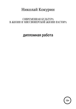 Николай Кокурин Современная культура в жизни и миссионерской деятельности пастора обложка книги