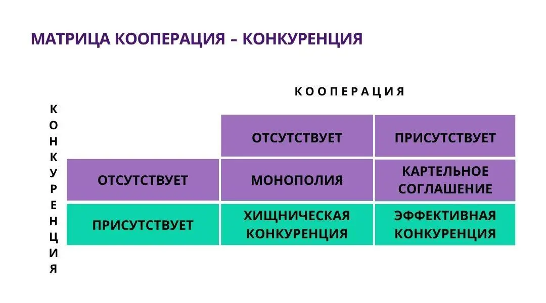В отсутствие конкуренции развивается кооперация На первый взгляд этот вариант - фото 7