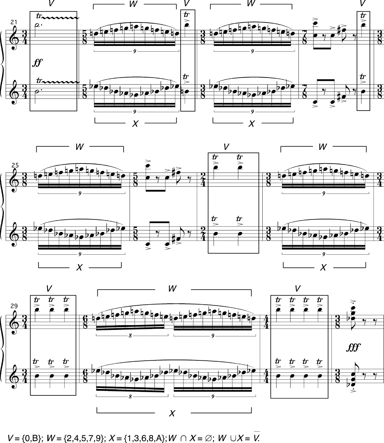 El conjunto V 0B del compás 21 representa desde la perspectiva del - фото 67