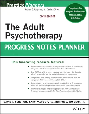 David J. Berghuis The Adult Psychotherapy Progress Notes Planner обложка книги
