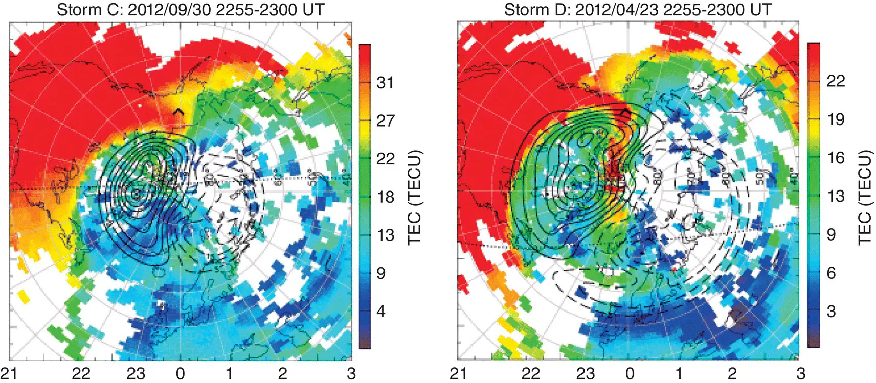 Figure 41 Example of dynamic polar cap density structures from Zou et al - фото 55