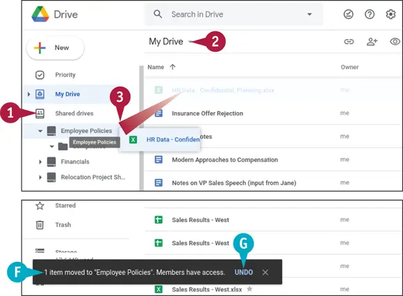 Move a File or Folder Using Drag and Drop In the sidebar expand the - фото 304