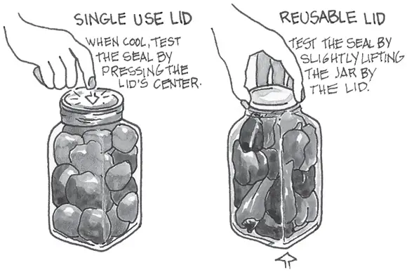 FIGURE 42Testing your jar seal Test a reusable lid by removing the metal - фото 66