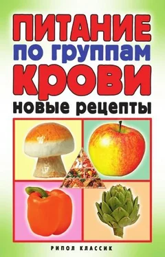 Екатерина Андреева Питание по группам крови. Новые рецепты обложка книги