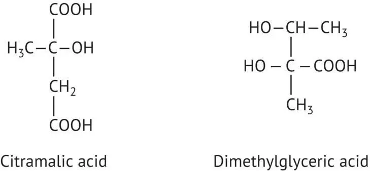 FIGURE 218 Citramalic acid and dimethylglyceric acid Finally yeasts condense - фото 65