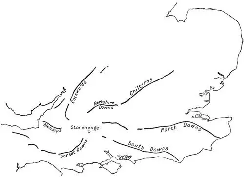 If one looks at a map of England in relief one sees that five great ridges of - фото 78