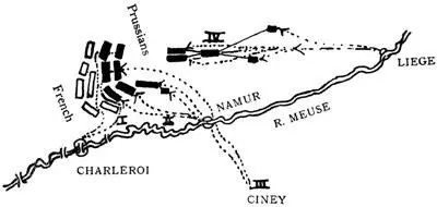 The Prussian concentration before Ligny showing the junction of the First - фото 154