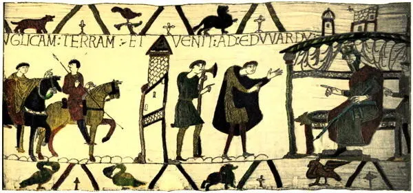 30 In the next two panels 29 30 Harold crosses the sea touches English - фото 30