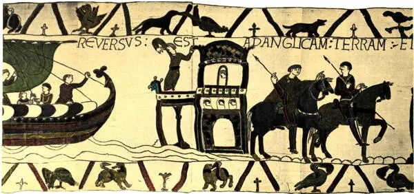 29 30 In the next two panels 29 30 Harold crosses the sea touches English - фото 29