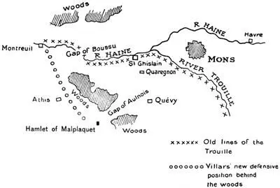 Sketch Map showing the Lines of Woods behind Mons with the two gaps of Boussu - фото 170