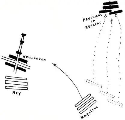 Sketch showing the situation in which Wellington was at Quatre Bras on the - фото 163