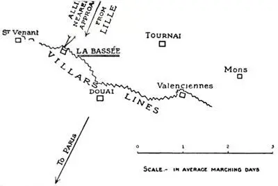 Sketch Map showing how the Lines of La Bassée blocked the advance of the Allies - фото 167