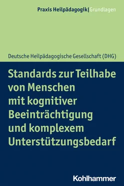 Deutsche Heilpädagogische Gesellschaft Standards zur Teilhabe von Menschen mit kognitiver Beeinträchtigung und komplexem Unterstützungsbedarf обложка книги