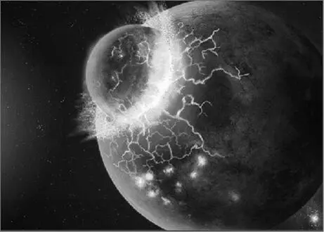 Abb 242 Die offizielle Theorie wie der Mond entstanden sein soll ist - фото 251