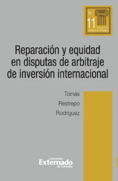 Tomás Restrepo Reparación y equidad en disputas de arbitraje de inversión internacional обложка книги