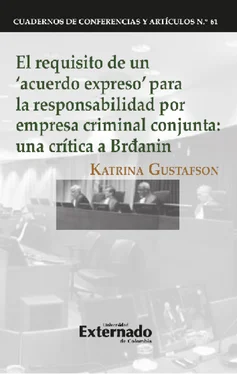 Katrina Gustafson El requisito de un 'acuerdo expreso' para la  responsabilidad por empresa criminal conjunta обложка книги
