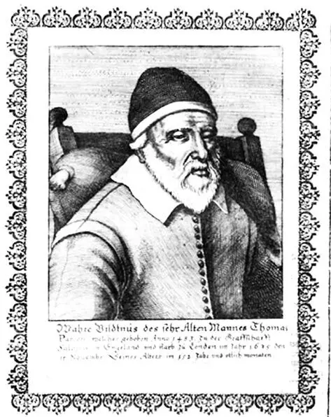 Томас Парр Гравюра Маттеуса Мериана 1635 Более ранние исследования - фото 3