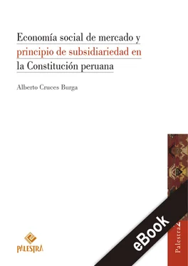 Alberto Cruces-Burga Economía social de mercado y principio de subsidiariedad en la Constitución peruana обложка книги