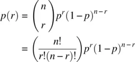 where pr is the probability of observing r occurrences out of n possible - фото 22