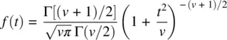 where Γ is the gamma function and v are degrees of freedom For small degrees - фото 164