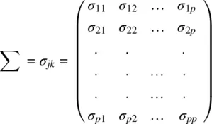 where along the main diagonal of the covariance matrix are variances σ 11 σ - фото 159