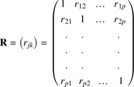 where r 12is the correlation between variables 1 and 2 etc and r 1pis the - фото 160