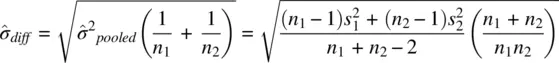 which can also be written as Notice that the pooled estimate of the variance - фото 189