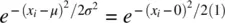 where μ is now 0 and σ 2is now 1 Note as well that the density depends only on - фото 12